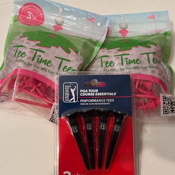 Golf Tee Bundle PGA Tour and Tee Time Performance Tees (new/m/x) - Picture 7 of 9